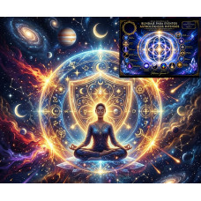 Curso Online de Mesa Radiónica de Blindaje para Eventos Astrológicos Intensos - Colección  Escudos de Luz Cósmica - Mesa 1 de 6